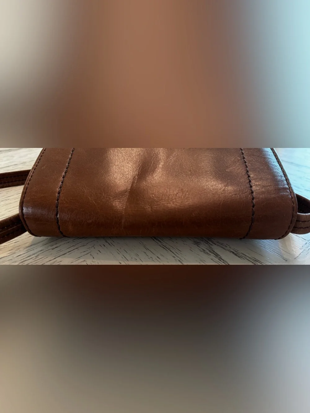 HOBO Keen Saddle Bag Brown Vintage Hide Leather Crossbody